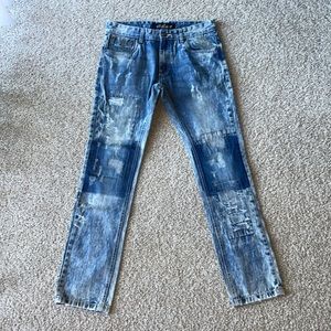 Distressed jeans